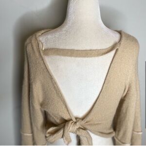 Free People Tie Back Knit Sweater
